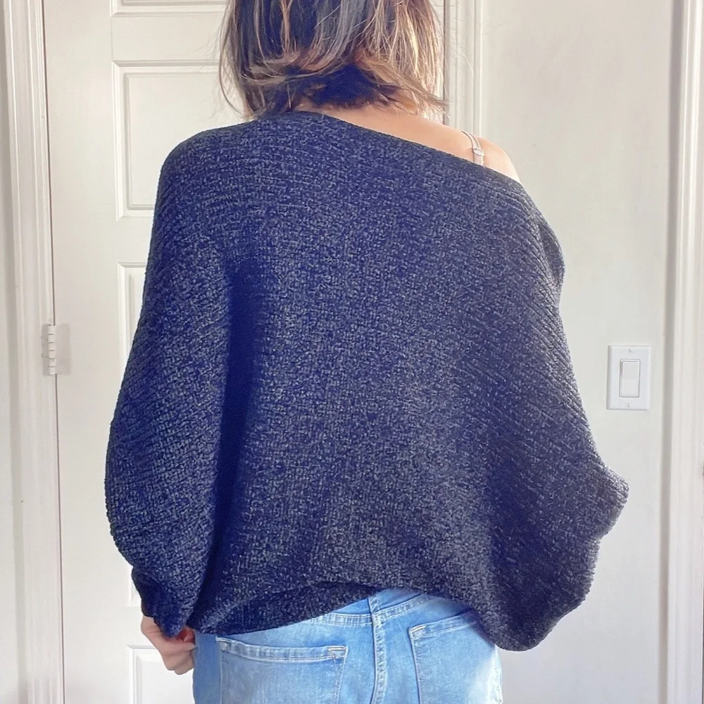06 Cozy Chenille Batwing Sleeve Sweater Top - Picture 9 of 14